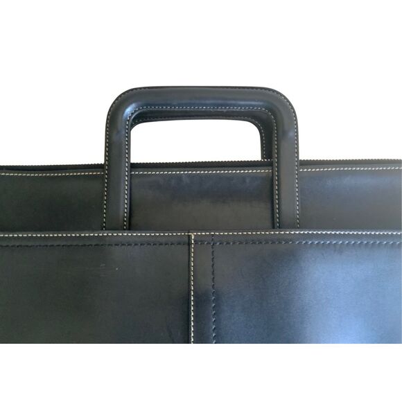 Coach Leather Briefcase Black Slim - Picture 2 of 16